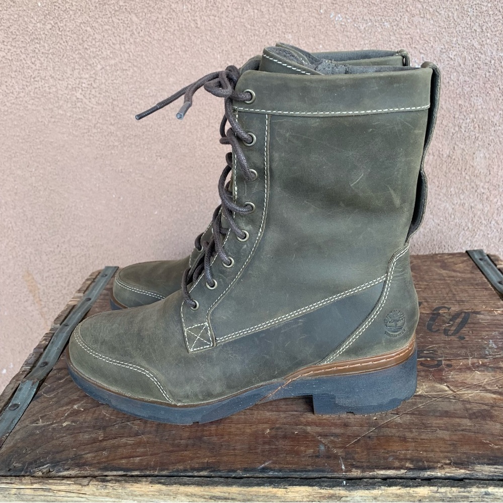 Timberland Graceyn Waterproof Moss Leather Boot